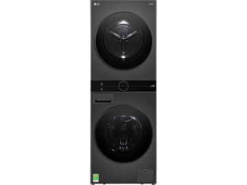 Tháp giặt sấy LG WashTower™ Giặt 14kg/ Sấy 10kg Màu đen|WT1410NHB